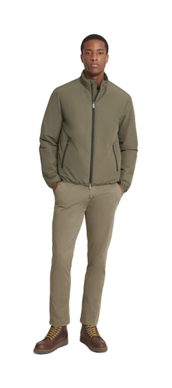 TITANO LIGHT PADDED BIKER JACKET OLIVE NIGHT LIGER YELLOW 